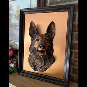 Rare Vintage John Louw Copper German Shepherd 3D Sculpture